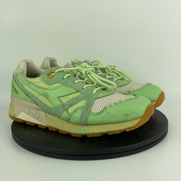 Diadora x Featire N9000 Pistachio Ice Cream Green Running Shoes Men's Size 10 - Picture 4 of 13